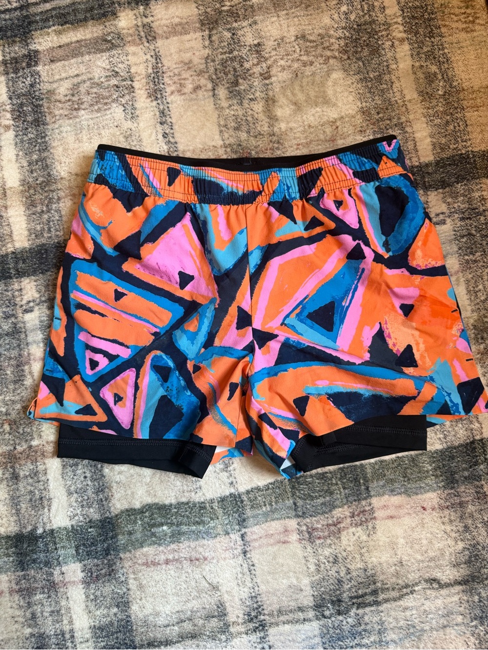 Chubbies Boys Black Swim Shorts with Black Spandex